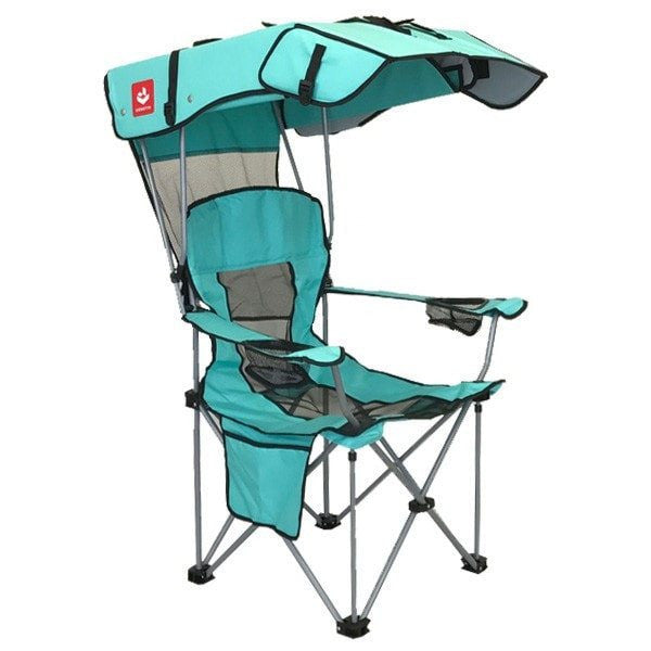Turquoise chair side view