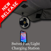 Swivel Fan/ Light/ Charging Station