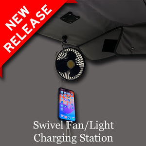 Swivel Fan/ Light/ Charging Station